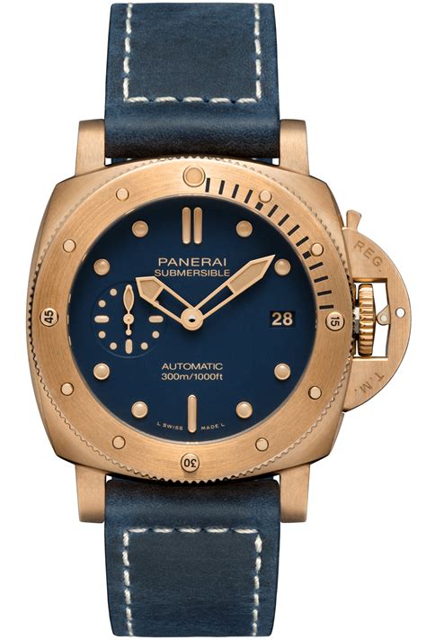 panerai submersible bronzo replica|panerai bronzo blu abisso price.